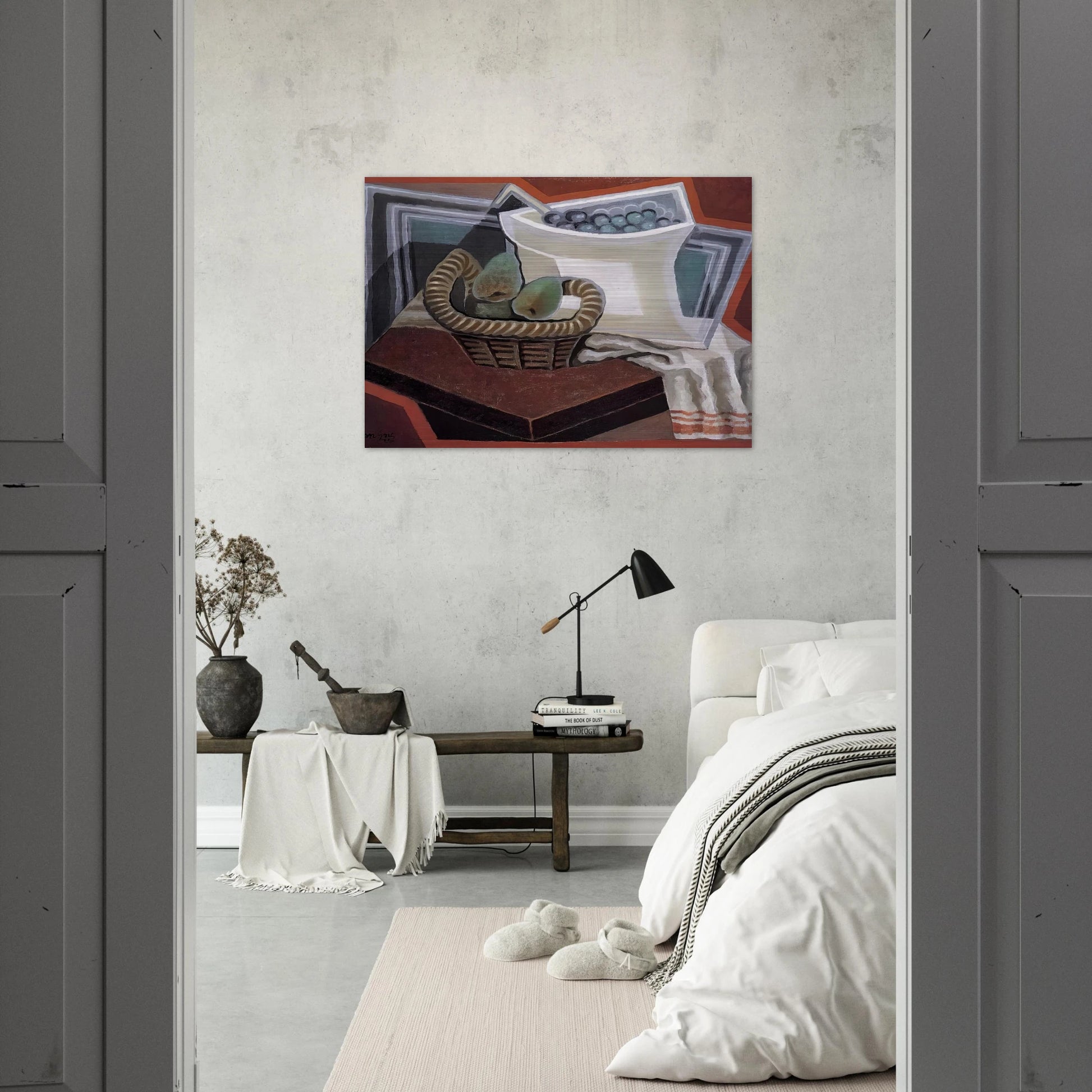 THE BASKET OF PEARS 1925 - Juan Gris Brushed Aluminum Print - 70x100 cm / 28x40 inches | Juan Gris Aluminum Print | Juan Gris Prints