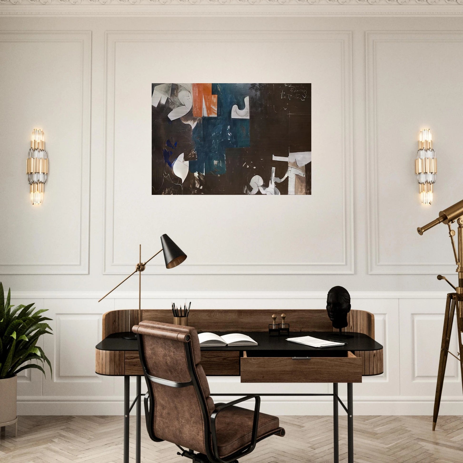 The Houston Scene - 1959 - Hassel Smith Brushed Aluminum Print - 70x100 cm / 28x40 inches | Hassel Smith Aluminum Print | Hassel Smith Prints
