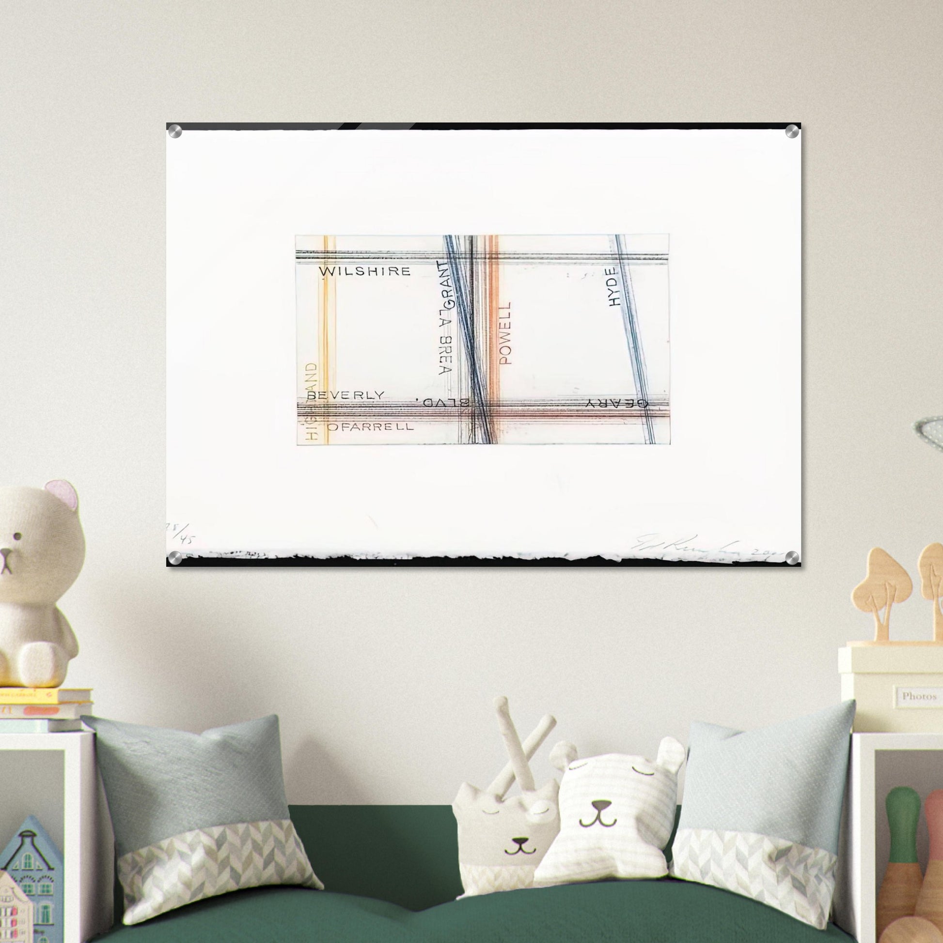 GRANT FROM LOS FRANCISCO SAN ANGELES PORTFOLIO - Edward Ruscha Acrylic Print - 70x100 cm / 28x40″ inches