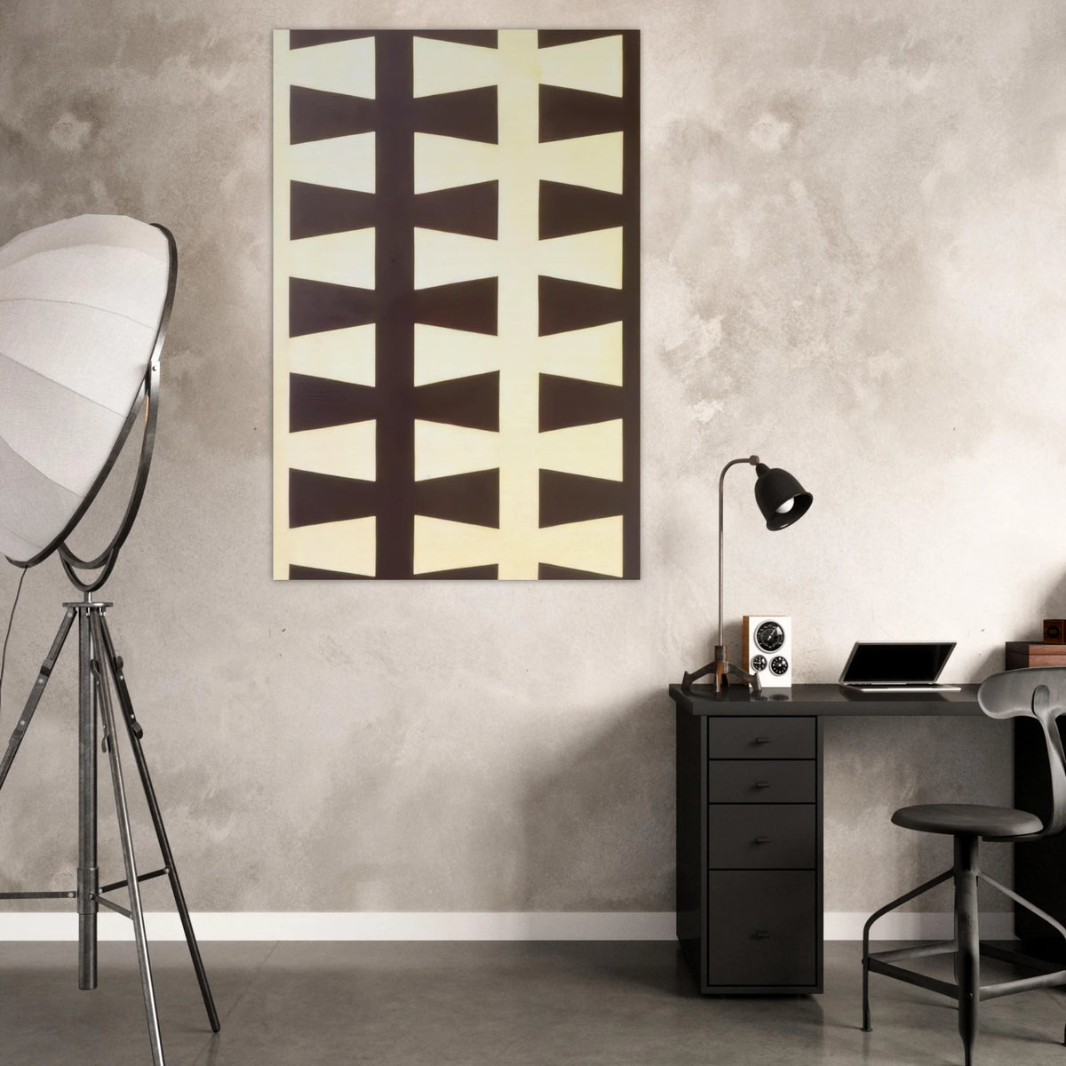 Black and White Repeat - 1953 - Leon Polk Smith Art Prints - 100x150 cm / 40x60″ inches | Leon Polk Smith Poster | Leon Polk Smith Prints