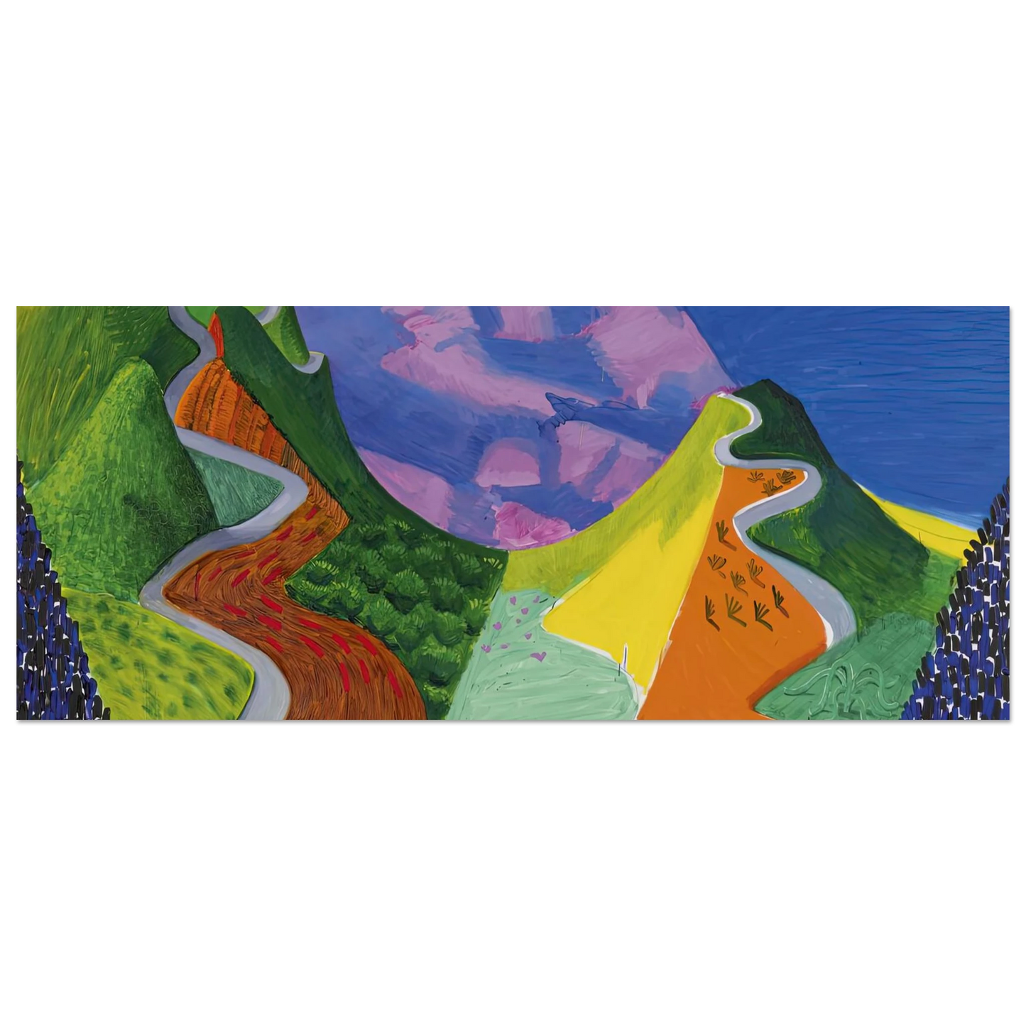 David Hockney - David Hockney Wall art - 27x35 cm / 11x14 inches - Premium Wooden Framed Poster With Fine Art Paper-canvas - Wood frame