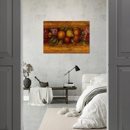 Garland of Fruit and Flowers - Pierre-Auguste Renoir Brushed Aluminum Print - 70x100 cm / 28x40 inches | Pierre-Auguste Renoir Aluminum Print | Pierre-Auguste Renoir Prints