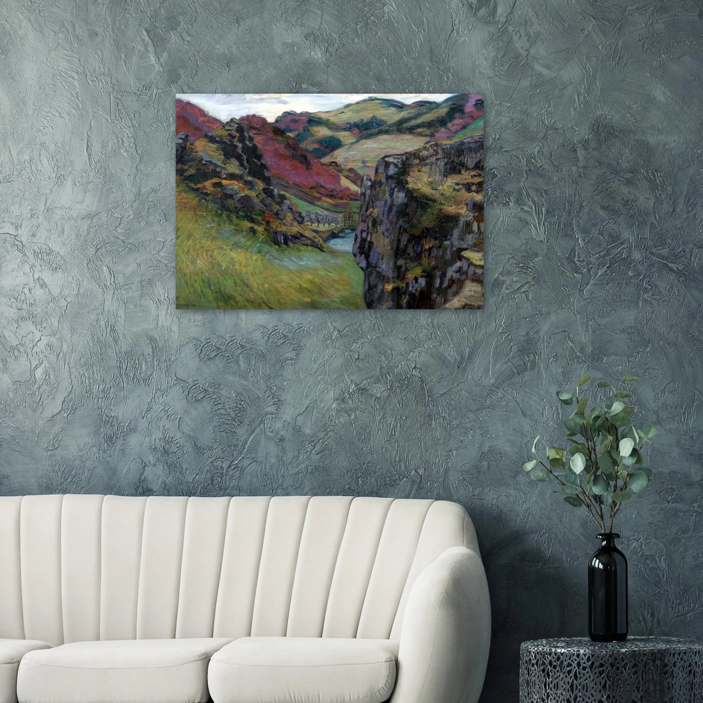 Landscape near Saint-Julien-des-Chazes - Armand Guillaumin Brushed Aluminum Print - 70x100 cm / 28x40 inches | Armand Guillaumin Aluminum Print | Armand Guillaumin Prints