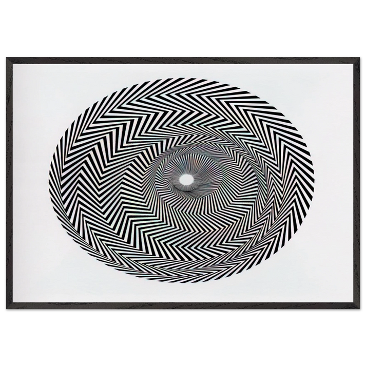 BLAZE 1 1962 - Bridget Riley 70x100 cm / 28x40 inches Framed Art Print – Black Wooden Frame