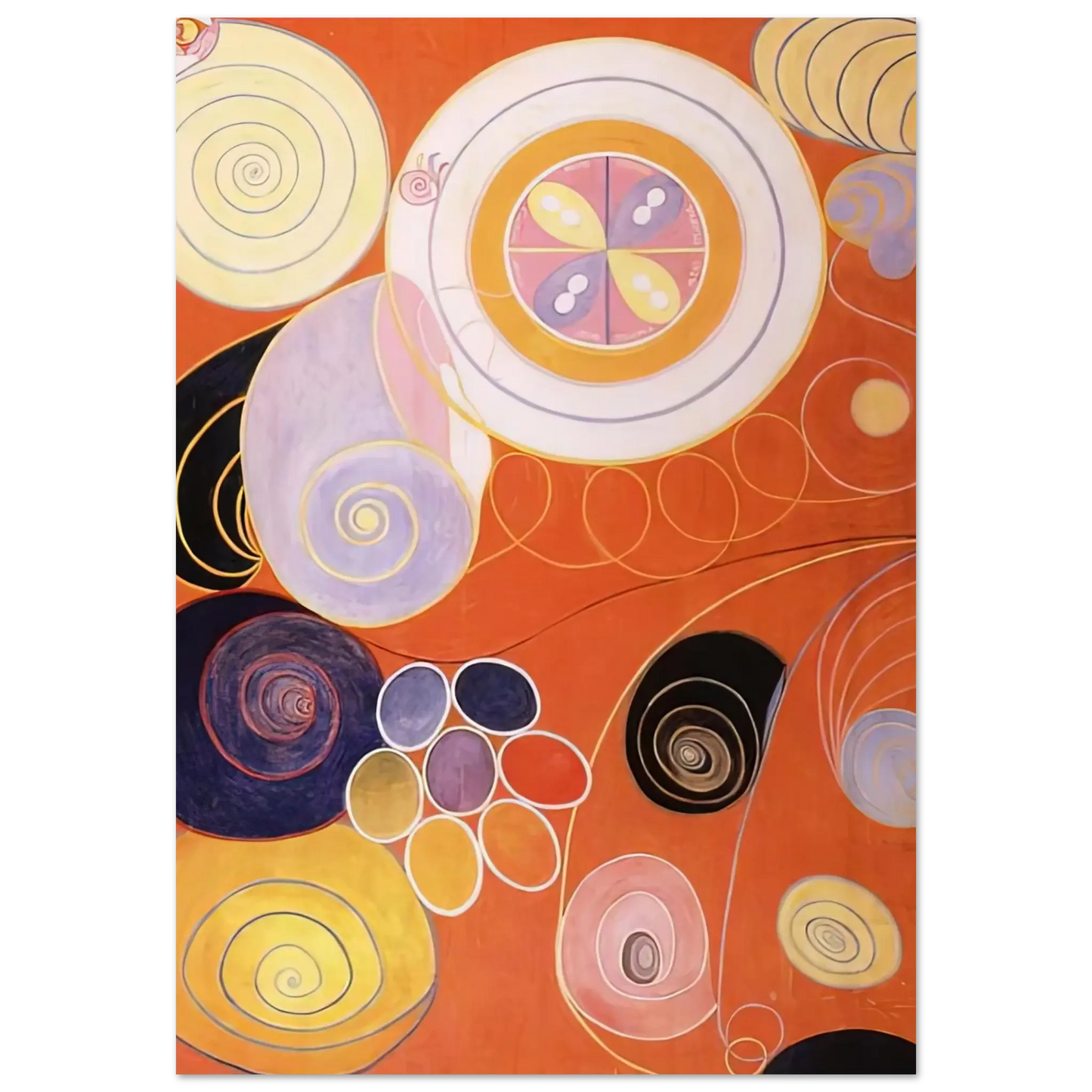 Hilma af Klint - THEY TENS MAINSTAY IV 1907 Wall art - 45x60 cm / 18x24 inches - Premium Wooden Framed Poster With Fine Art Paper - Wood frame