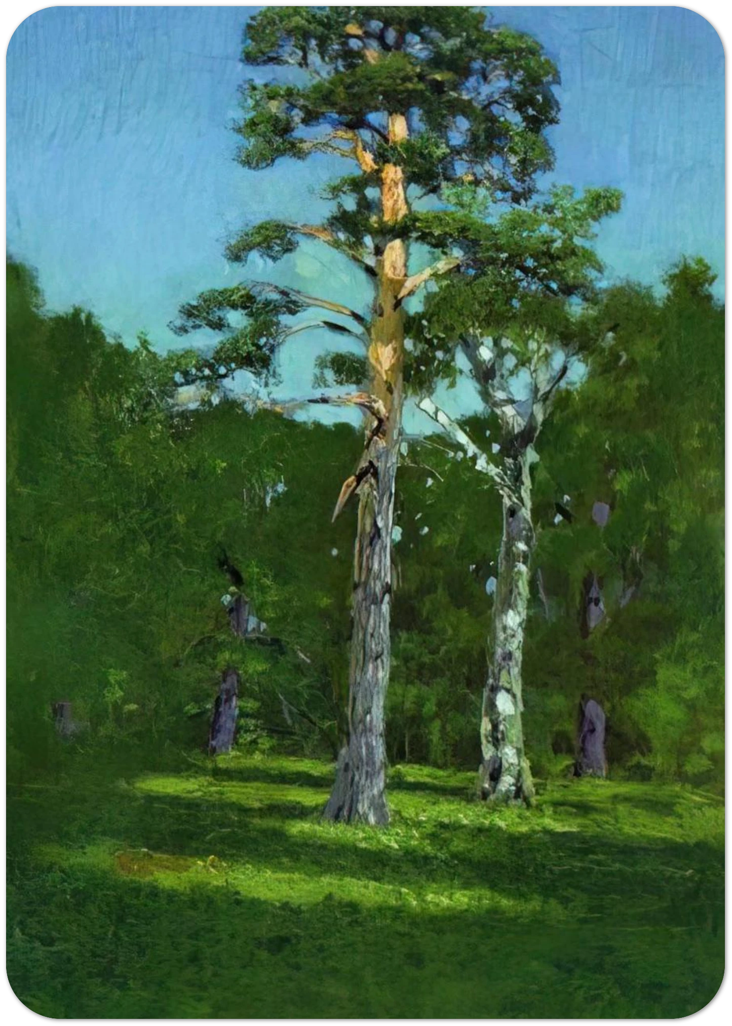 Pine By Arkhyp Kuindzhi Pack of 10 Post Cards | Arkhyp Kuindzhi Post Cards | A6 (10.5 x 14.8 cm) - 4.1 x 5.8 inches