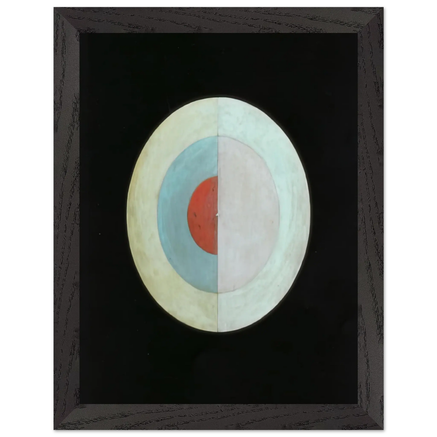 Hilma af Klint - THE SWAN NO 16 1915 Wall art - 21x29.7 cm / 8x12" - Premium Wooden Framed Poster With Fine Art Paper - White frame