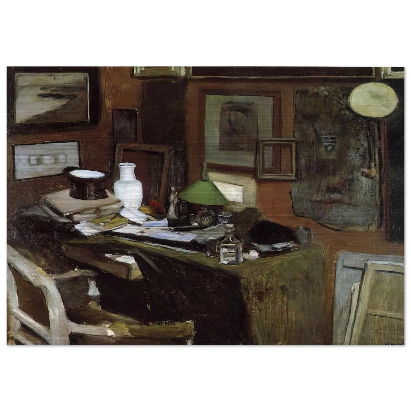 INTERIOR WITH A TOP HAT 1896 - Henri Matisse Brushed Aluminum Print - 70x100 cm / 28x40 inches | Henri Matisse Aluminum Print | Henri Matisse Prints