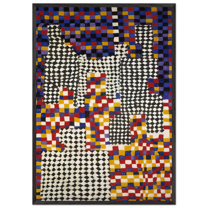 Family Portrait - 1958 - Alfred Jensen 70x100 cm / 28x40 inches Framed Art Print – Black Wooden Frame