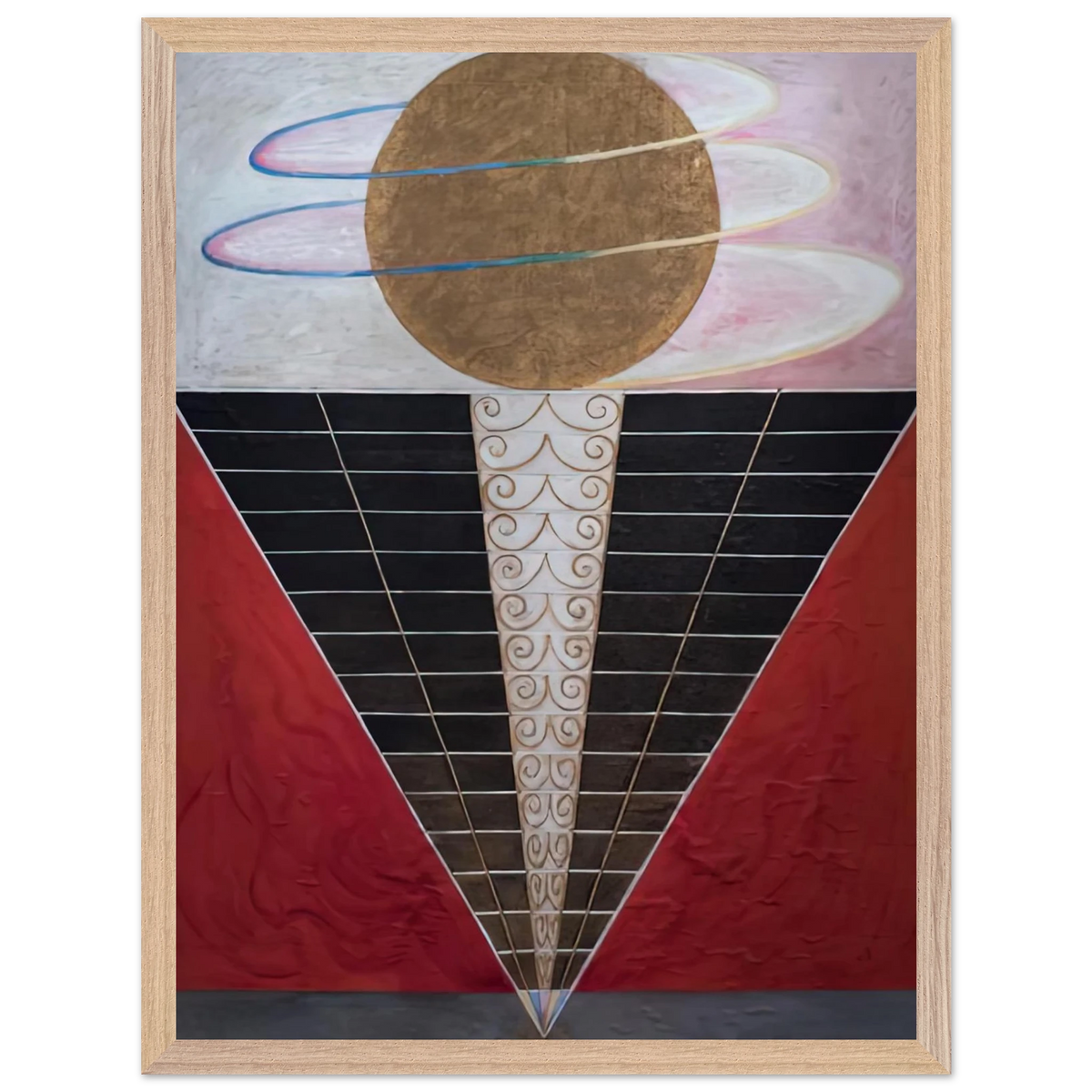 Hilma af Klint - ALTARPIECE NO 2 1915 Wall art - A3 (29.7 x 42  cm) - Premium Wooden Framed Poster With Fine Art Paper-canvas - Wood frame