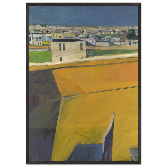 Yellow Porch - Richard Diebenkorn 70x100 cm / 28x40 inches Framed Art Print – Black Wooden Frame