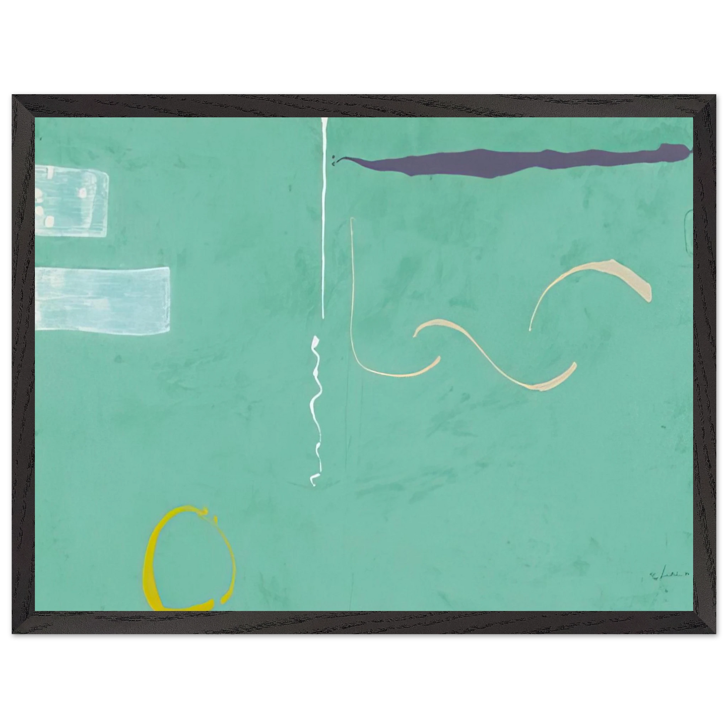 Helen Frankenthaler - Tahiti - 1989 Wall art - A1 (59.4 x 84.1  cm) - Premium Wooden Framed Poster With Fine Art Paper-canvas - White frame