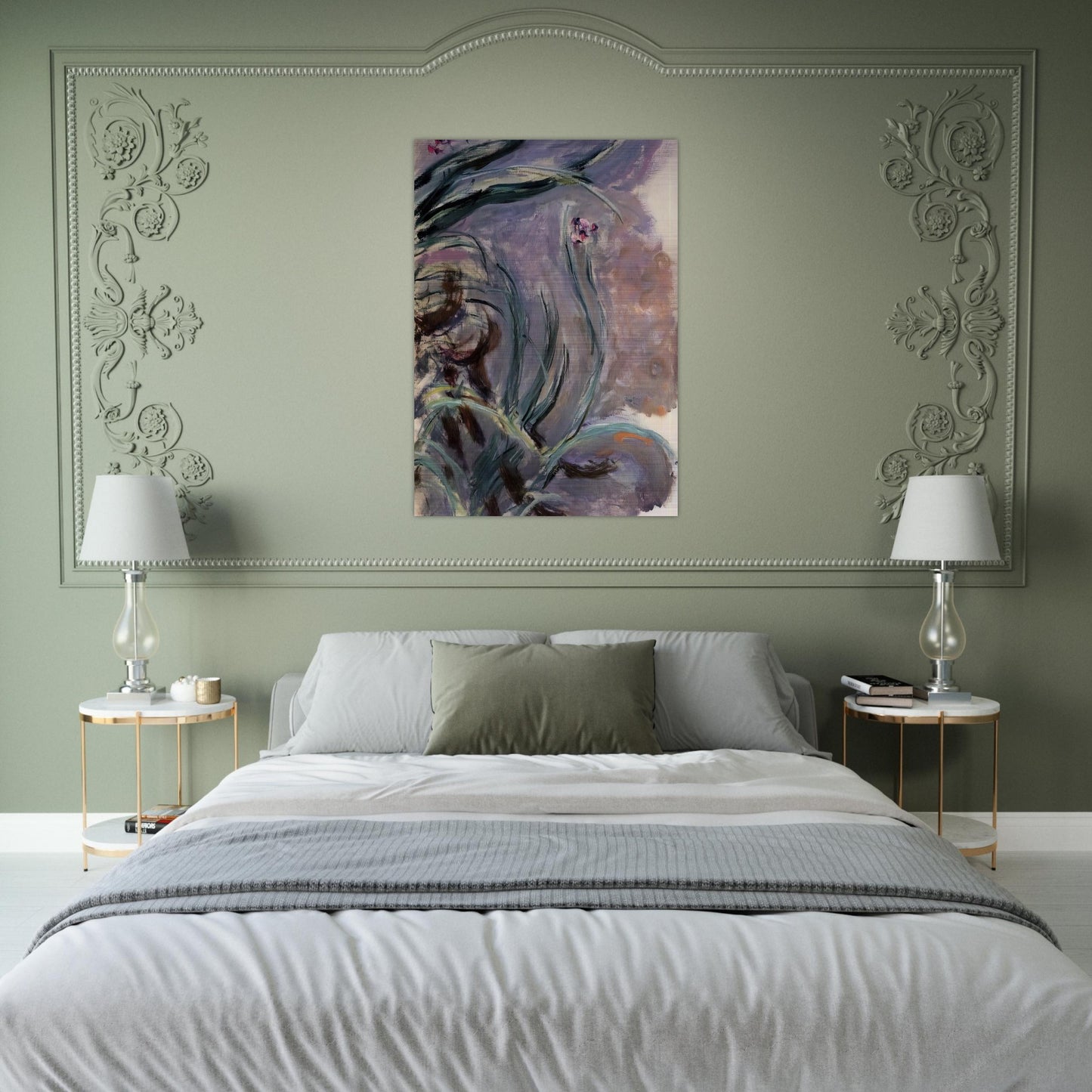 Irises - claude monet Brushed Aluminum Print - 70x100 cm / 28x40 inches | claude monet Aluminum Print | claude monet Prints