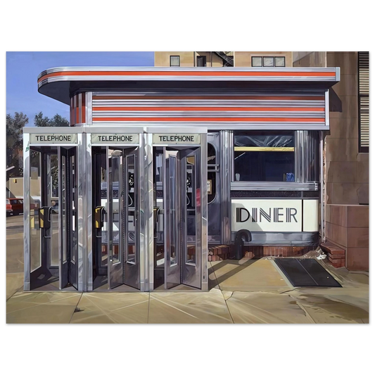 Richard Estes - DINER 1971  75x100 cm / 30x40inches Fine Art Poster