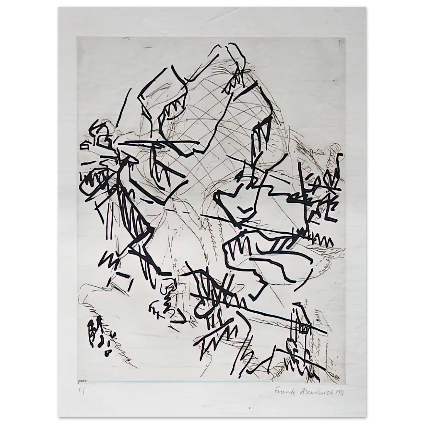 Frank Auerbach - TREE AT TRETIRE II  75x100 cm / 30x40inches Fine Art Poster