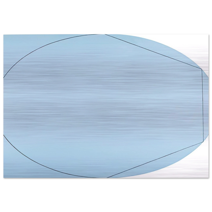 CIRCLE IN AND OUT OF A POLYGON 2 1973 - Robert Mangold Brushed Aluminum Print - 70x100 cm / 28x40 inches | Robert Mangold Aluminum Print | Robert Mangold Prints