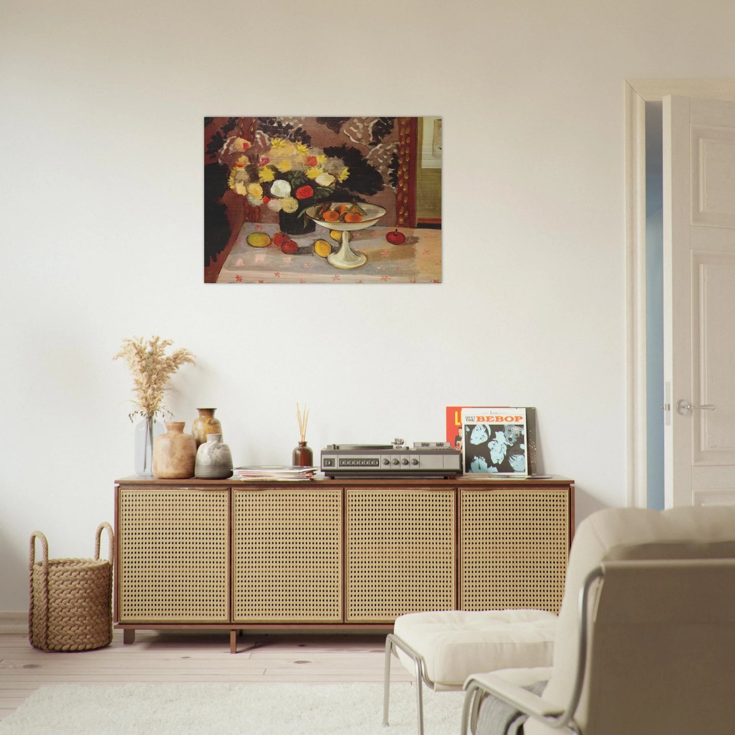 STILL LIFE BOUQUET AND COMPOTIER 1925 - Henri Matisse Brushed Aluminum Print - 70x100 cm / 28x40 inches | Henri Matisse Aluminum Print | Henri Matisse Prints
