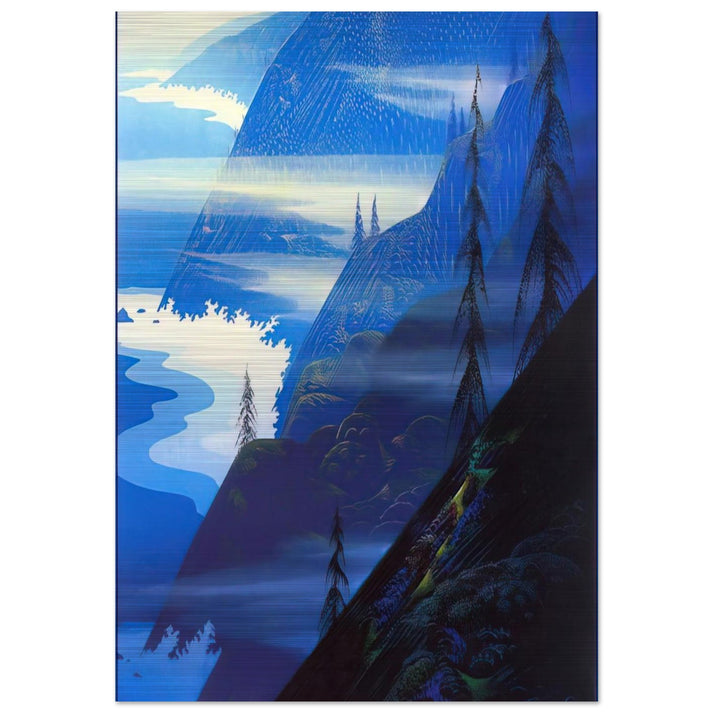 Stardust blue - Eyvind Earle Brushed Aluminum Print - 70x100 cm / 28x40 inches | Eyvind Earle Aluminum Print | Eyvind Earle Prints
