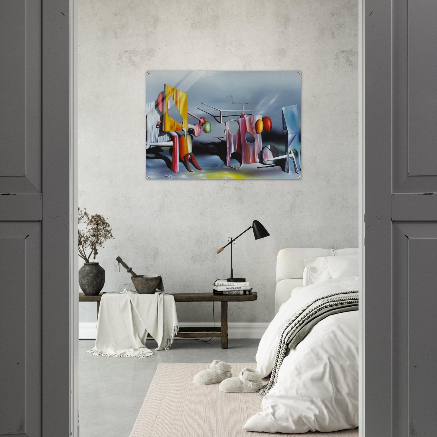Reply to Red - Yves Tanguy Acrylic Print - 70x100 cm / 28x40″ inches | Yves Tanguy Wall Art | Yves Tanguy Prints