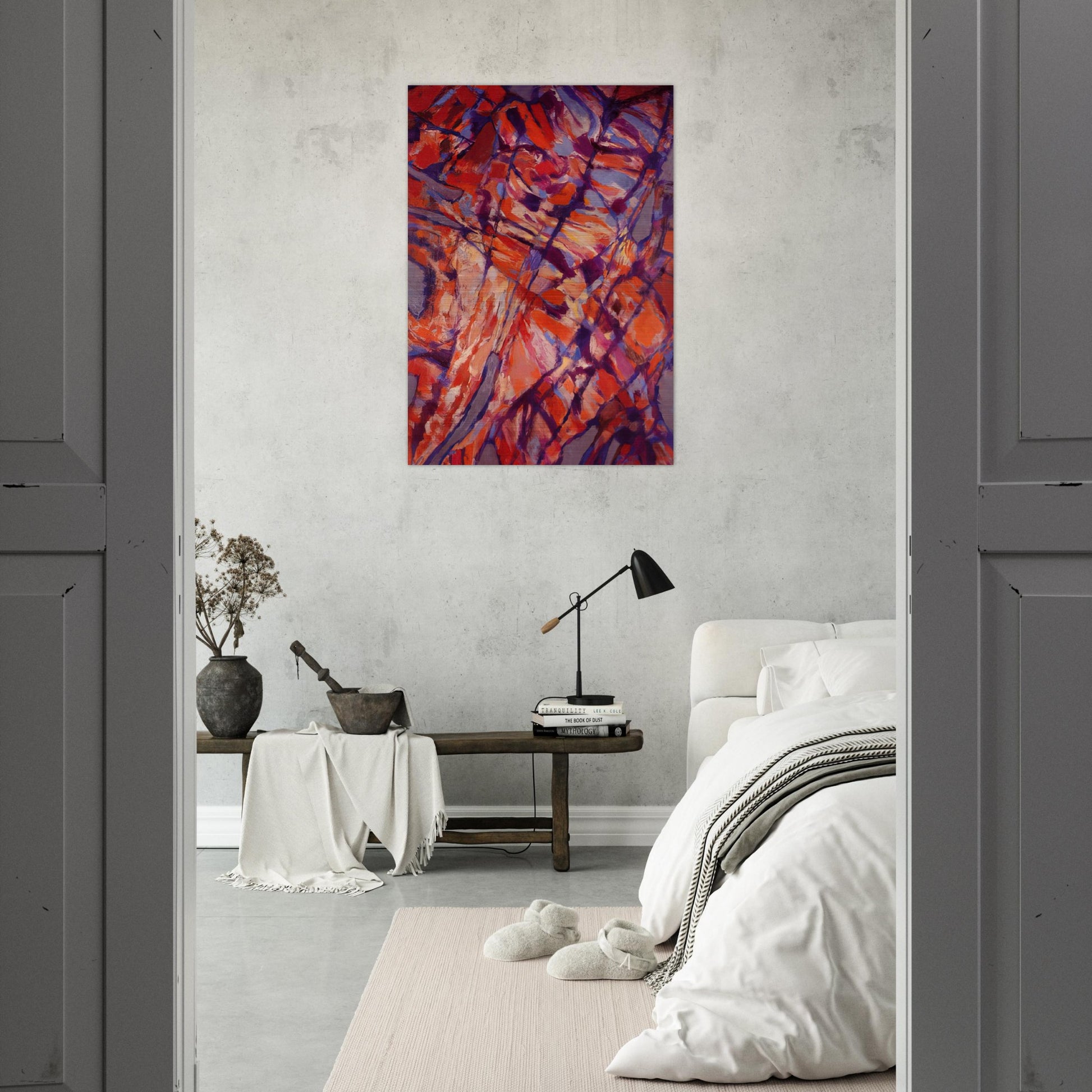 Terre assoiffée I - 1966 - Alfred Manessier Brushed Aluminum Print - 70x100 cm / 28x40 inches | Alfred Manessier Aluminum Print | Alfred Manessier Prints