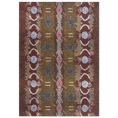 Honey Ant Dreaming - 1993 - Clifford Possum Tjapaltjarri Brushed Aluminum Print - 70x100 cm / 28x40 inches | Clifford Possum Tjapaltjarri Aluminum Print | Clifford Possum Tjapaltjarri Prints