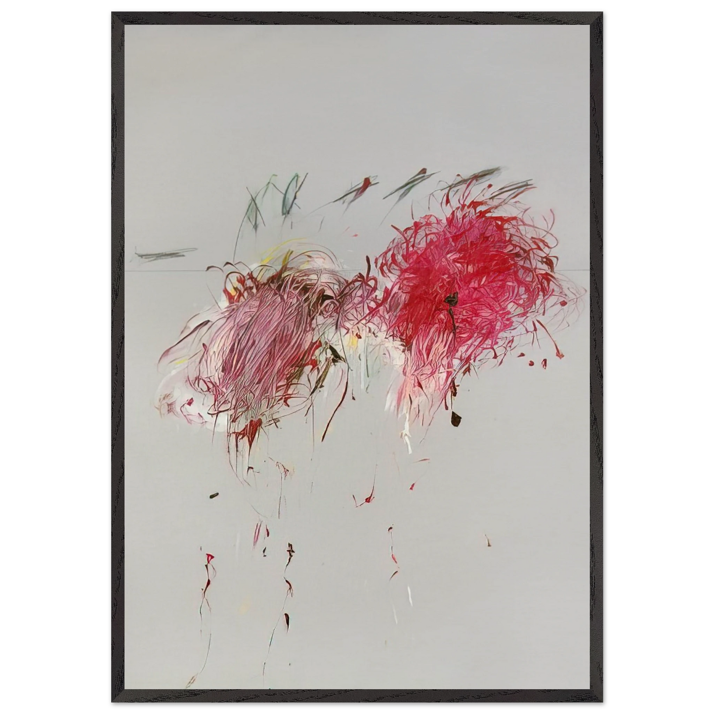 Nine Discourses on Commodus  Part VII - Cy Twombly 70x100 cm / 28x40 inches Framed Art Print – Black Wooden Frame