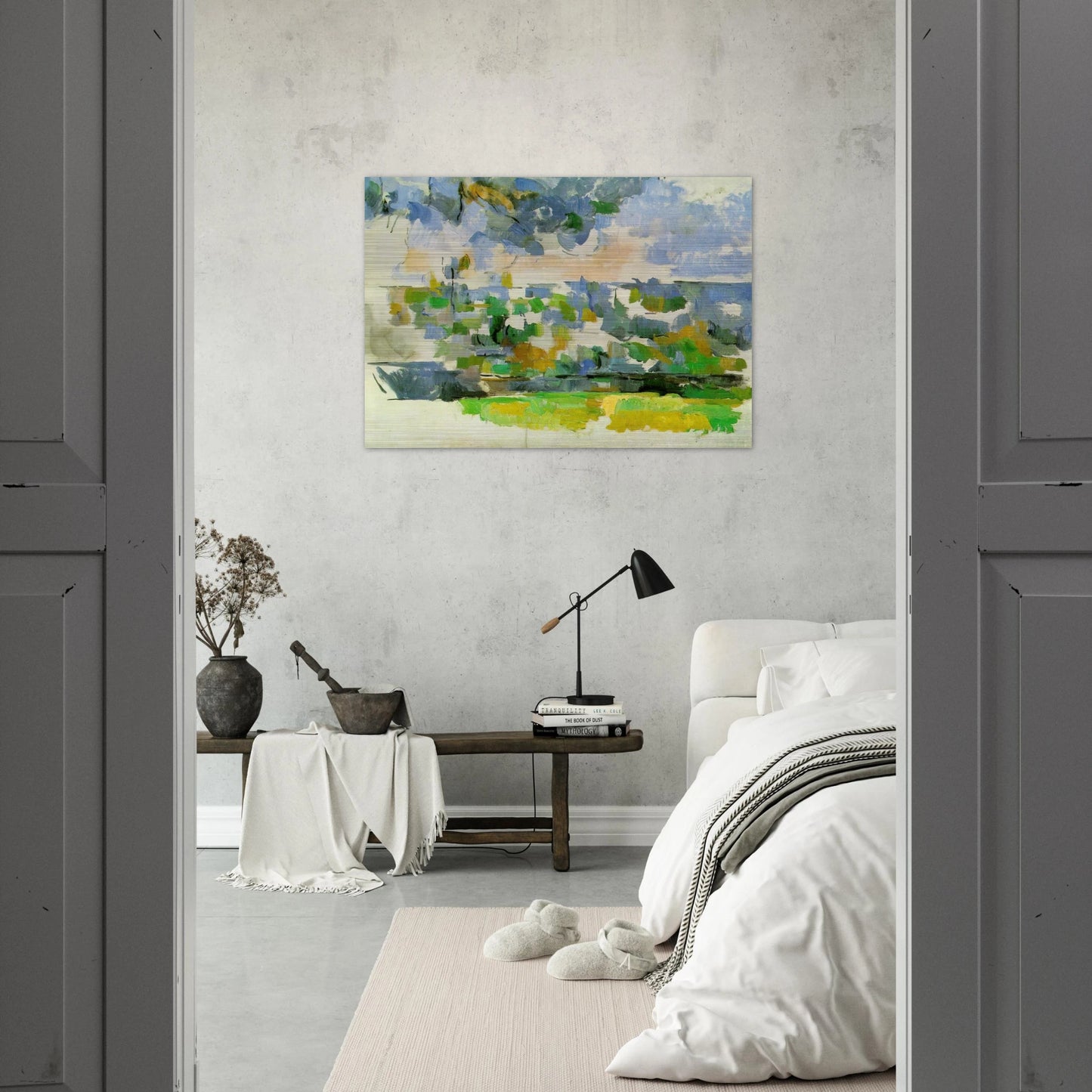 The Garden at Les Lauves - Paul Cézanne Brushed Aluminum Print - 70x100 cm / 28x40 inches | Paul Cézanne Aluminum Print | Paul Cézanne Prints