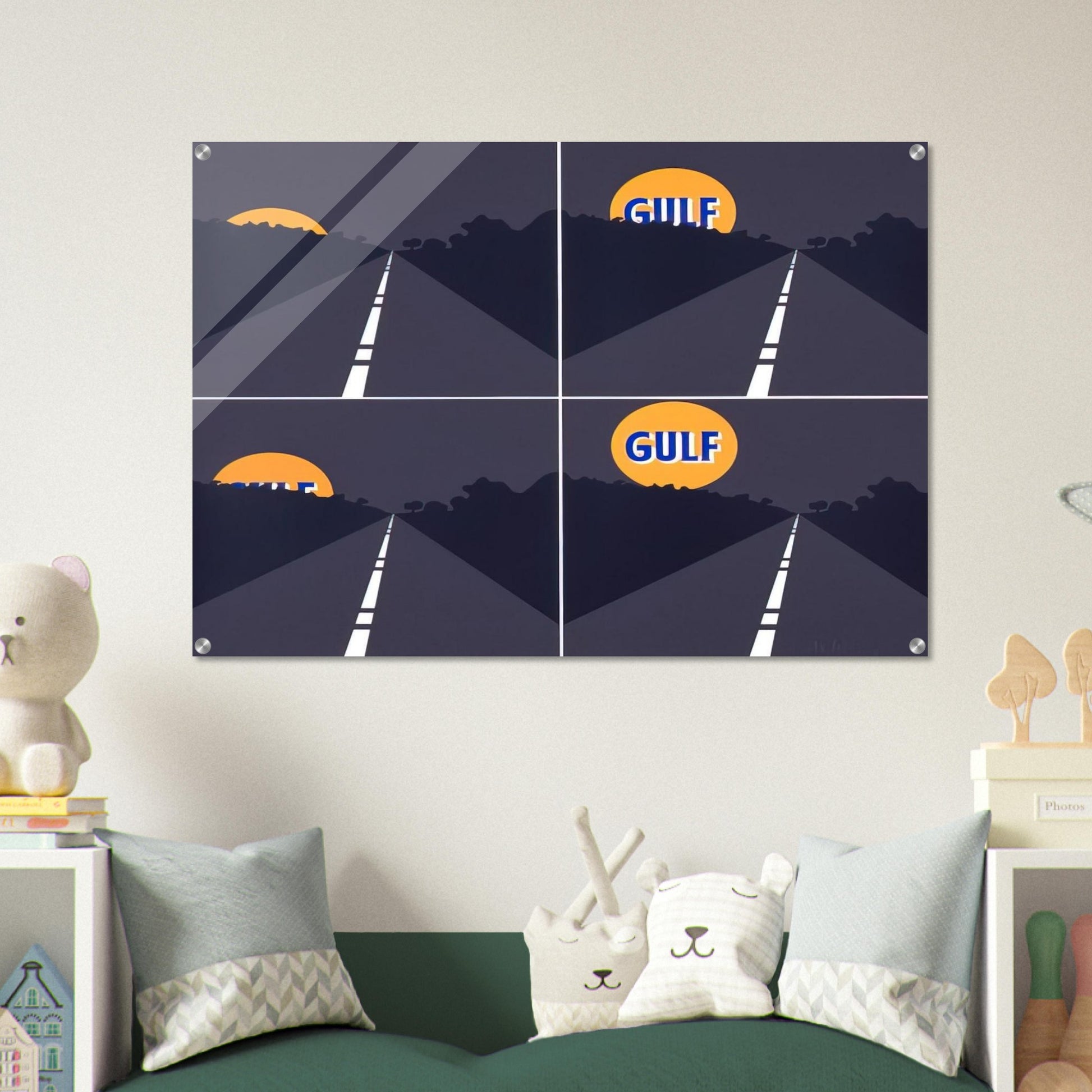 June Moon - 1963 - Allan D Arcangelo Acrylic Print - 70x100 cm / 28x40″ inches | Allan D Arcangelo Wall Art | Allan D Arcangelo Prints