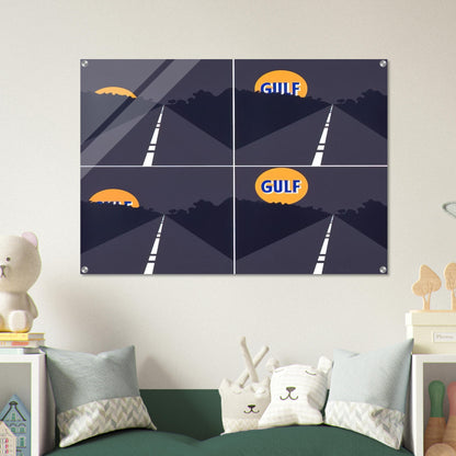June Moon - 1963 - Allan D Arcangelo Acrylic Print - 70x100 cm / 28x40″ inches | Allan D Arcangelo Wall Art | Allan D Arcangelo Prints
