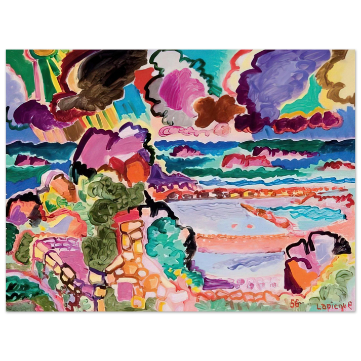 Charles Lapicque - L'orage sur BrÃƒÂ©hÃƒÂ¢t - 1956  75x100 cm / 30x40inches Fine Art Poster