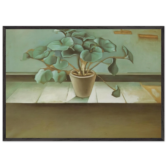 PLANT - Salvador Dali 70x100 cm / 28x40 inches Framed Art Print – Black Wooden Frame