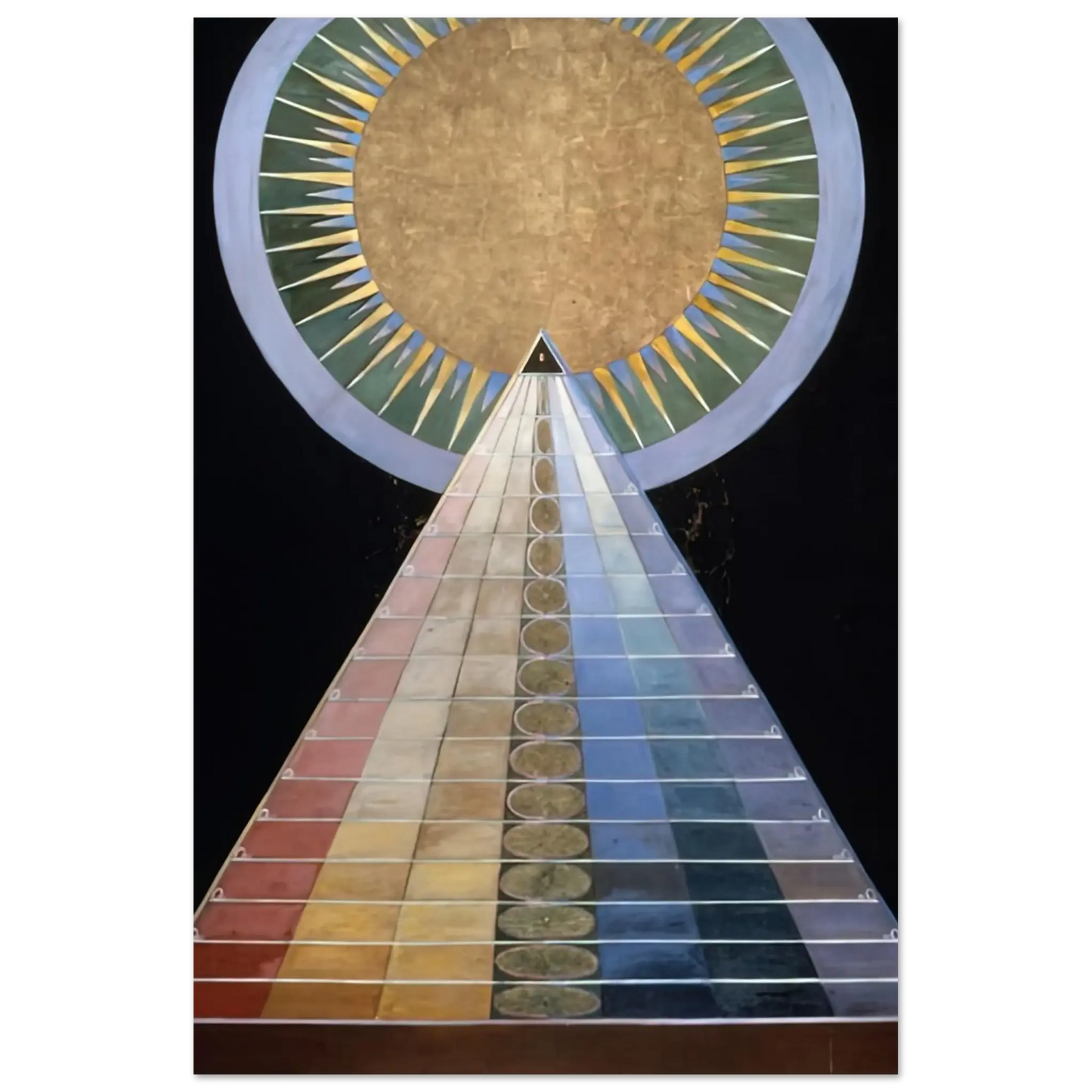 Hilma af Klint - ALTAR PAINTING 1915 Wall art - A1 (59.4 x 84.1  cm) - Premium Wooden Framed Poster With Fine Art Paper - Wood frame