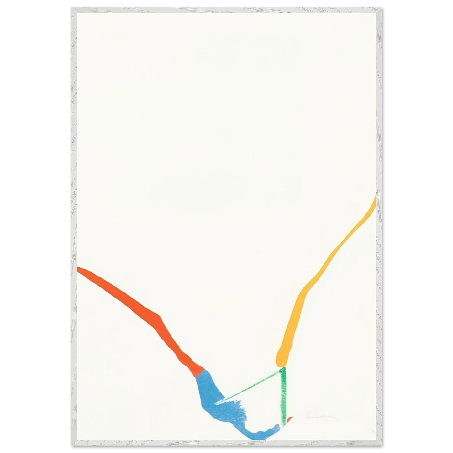 Helen Frankenthaler - What Red Lines Can Do - 1970 Wall art - A3 (29.7 x 42  cm) - Premium Wooden Framed Poster With Fine Art Paper-canvas - White frame