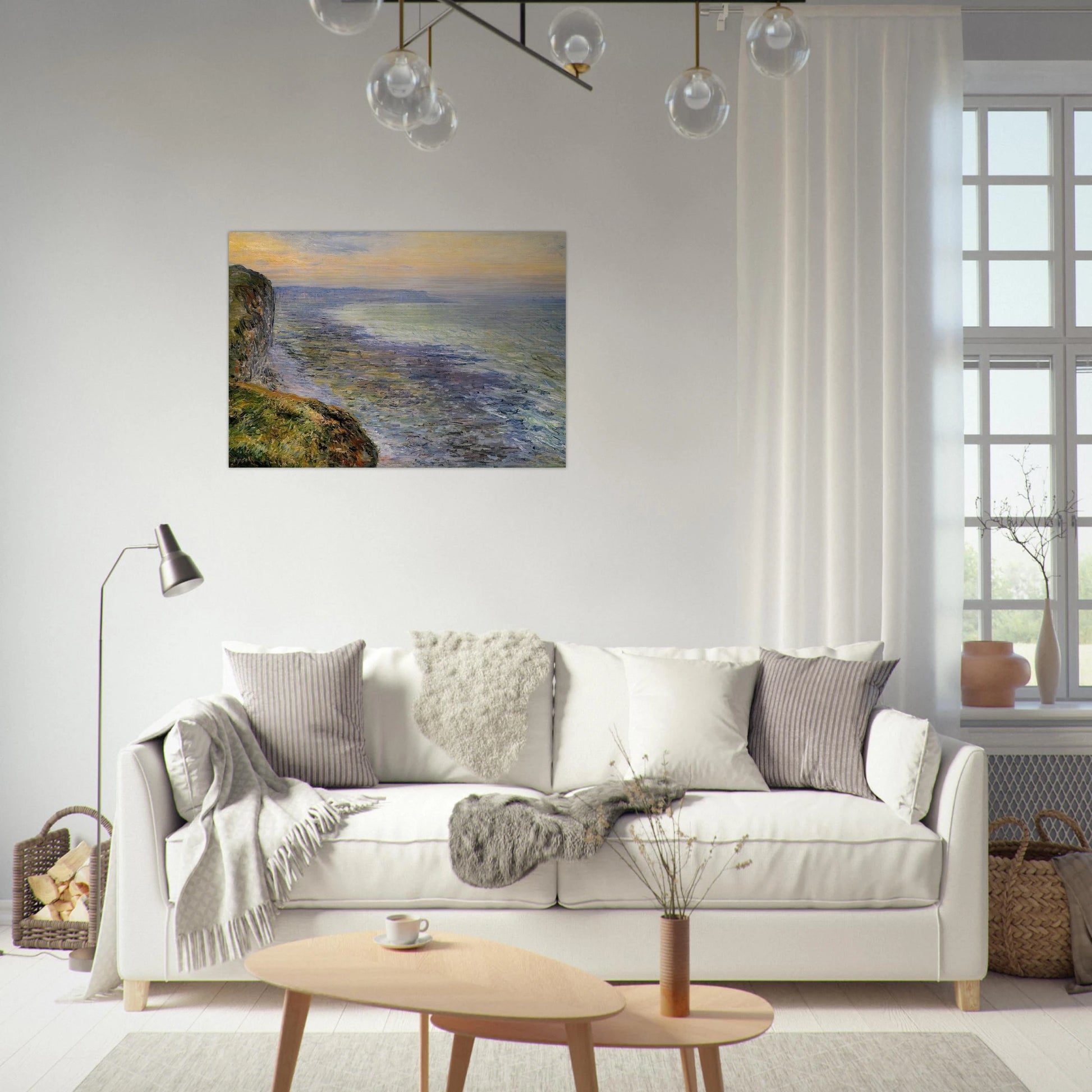 Seascape near Fecamp - claude monet Brushed Aluminum Print - 70x100 cm / 28x40 inches | claude monet Aluminum Print | claude monet Prints