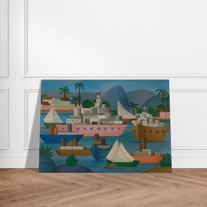 Porto I - Tarsila do Amaral Brushed Aluminum Print - 70x100 cm / 28x40 inches | Tarsila do Amaral Aluminum Print | Tarsila do Amaral Prints