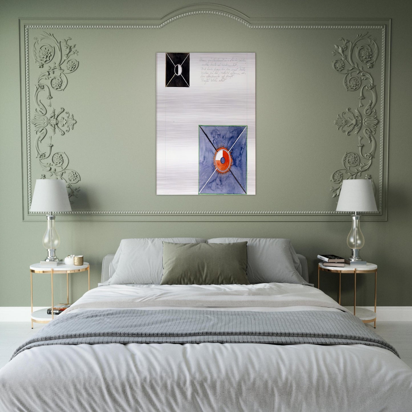 ATOM SERIES NO 8 ATOM ON THE ETHER PLANE IS IN CONSTANT CHANGE BETWEEN REST AND ACTIVITY AT THE 1917 - Hilma af Klint Brushed Aluminum Print - 70x100 cm / 28x40 inches | Hilma af Klint Aluminum Print | Hilma af Klint Prints