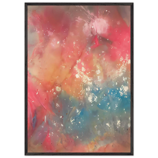 Untitled N32 - Sam Gilliam 70x100 cm / 28x40 inches Framed Art Print – Black Wooden Frame
