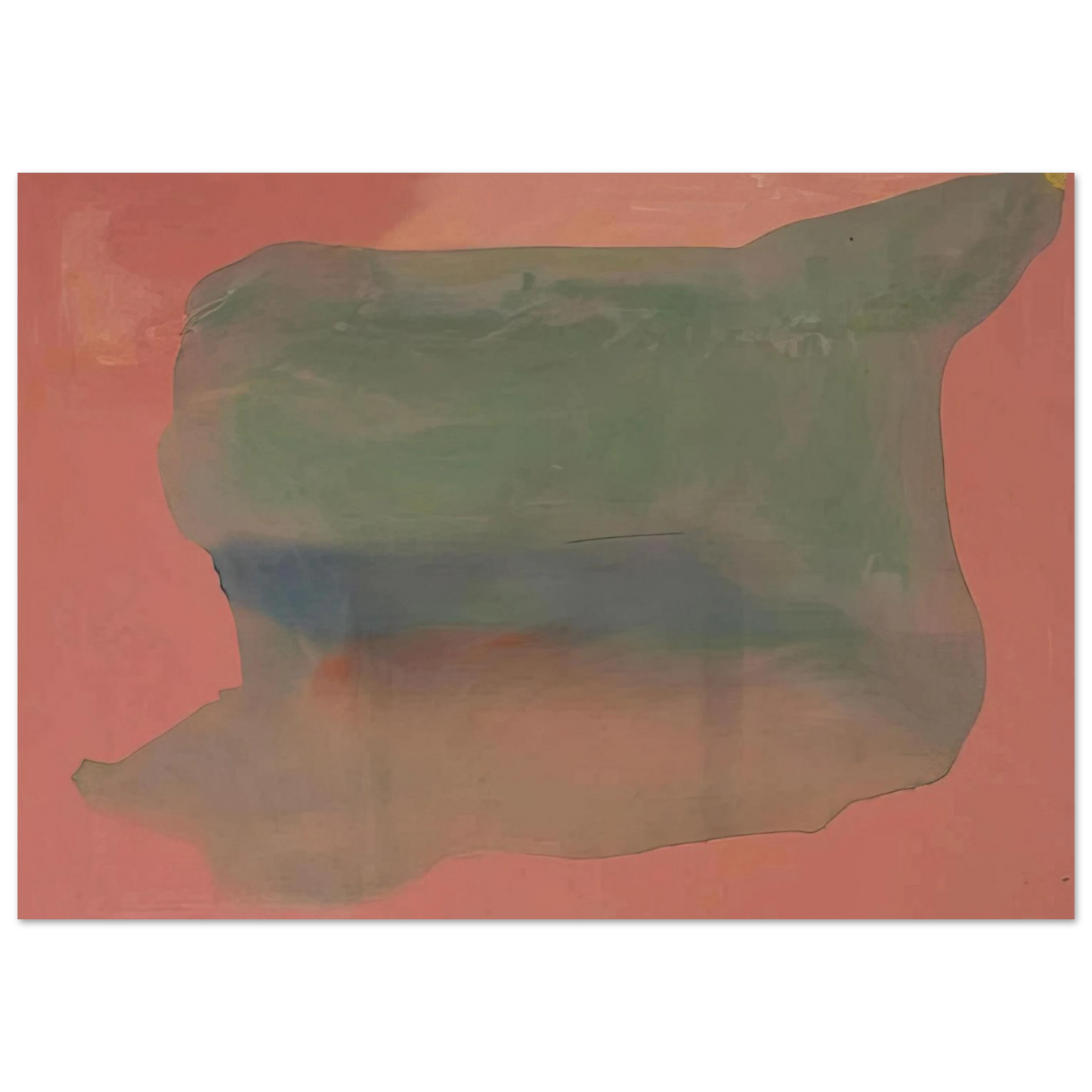 Helen Frankenthaler - Yearning - 1973 Wall art - 70x100 cm / 28x40 inches - Premium Wooden Framed Poster With Fine Art Paper-canvas - White frame