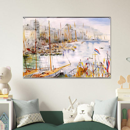 MARSEILLE PORT - Moise Kisling Acrylic Print - 70x100 cm / 28x40″ inches