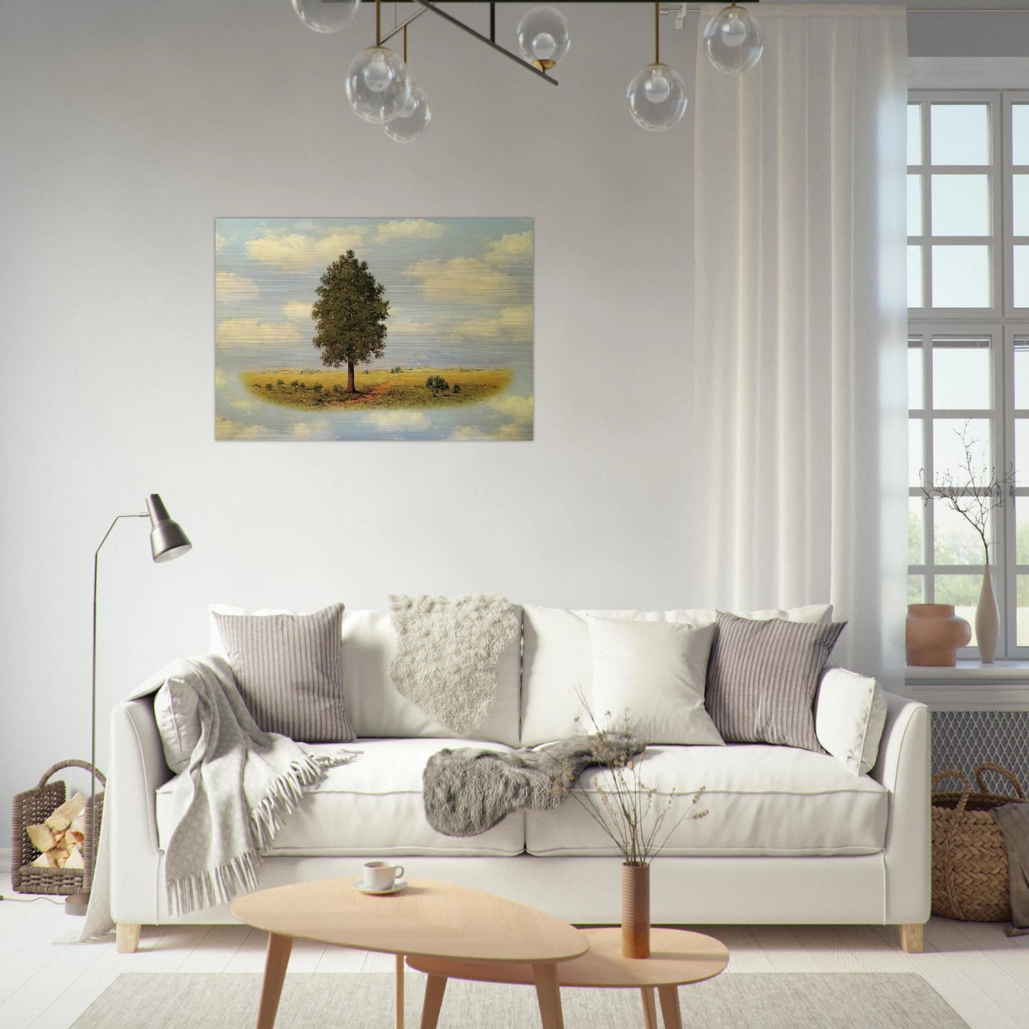 TERRITORY 1957 - Rene Magritte Brushed Aluminum Print - 70x100 cm / 28x40 inches | Rene Magritte Aluminum Print | Rene Magritte Prints