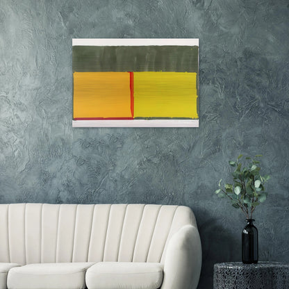 Yellows - 1969 - John Hoyland Brushed Aluminum Print - 70x100 cm / 28x40 inches | John Hoyland Aluminum Print | John Hoyland Prints