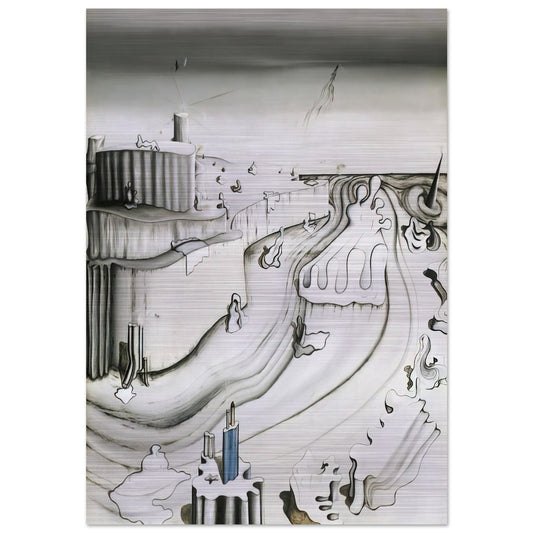 Promontory Palace - Yves Tanguy Brushed Aluminum Print - 70x100 cm / 28x40 inches | Yves Tanguy Aluminum Print | Yves Tanguy Prints