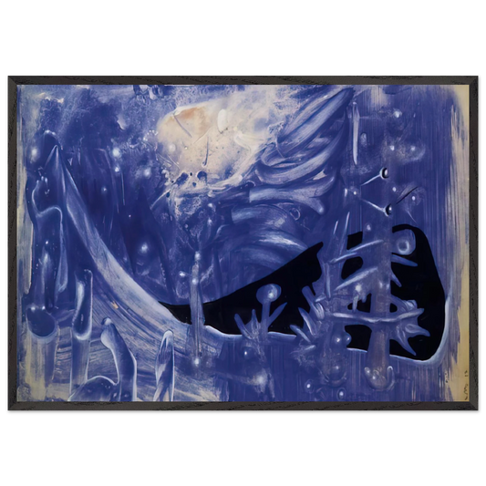 BLUE COMPOSITION 1937 - Roberto Matta 70x100 cm / 28x40 inches Framed Art Print – Black Wooden Frame