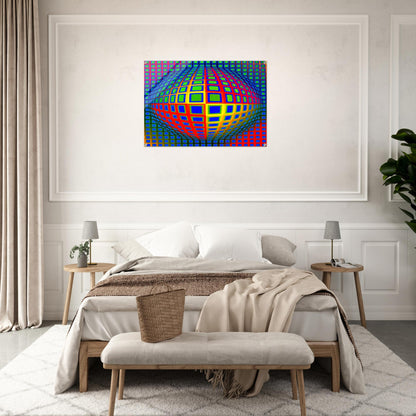 Vega-Nor - 1969 - Victor Vasarely Acrylic Print - 70x100 cm / 28x40″ inches