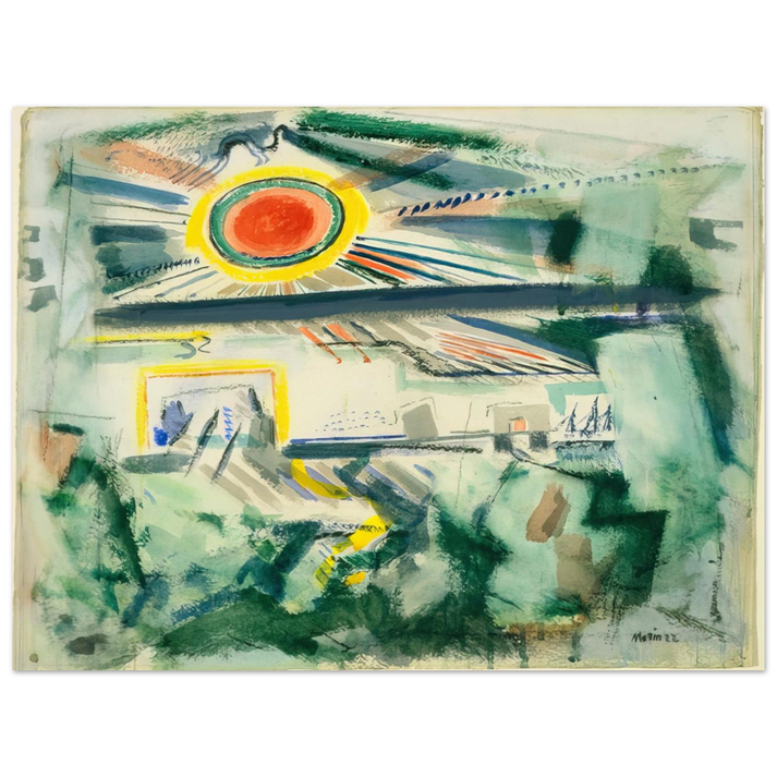 John Marin - Sunset - 1922  75x100 cm / 30x40inches Fine Art Poster