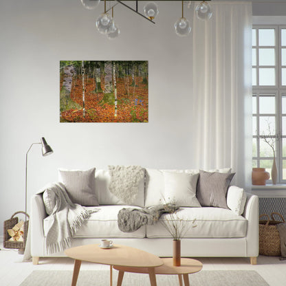 FARMHOUSE WITH BIRCH TREES 1903 - Gustav Klimt Brushed Aluminum Print - 70x100 cm / 28x40 inches | Gustav Klimt Aluminum Print | Gustav Klimt Prints