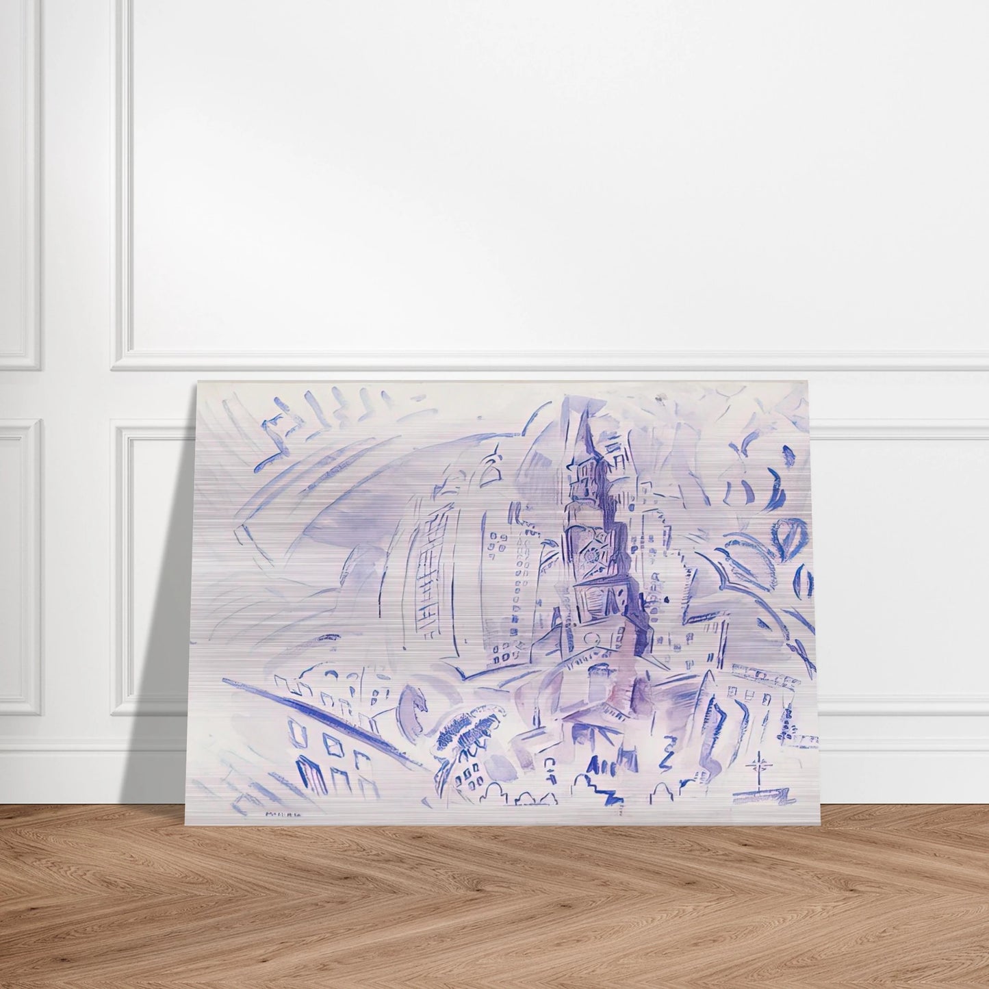 St. Paul's, Manhattan - 1914 - John Marin Brushed Aluminum Print - 70x100 cm / 28x40 inches | John Marin Aluminum Print | John Marin Prints