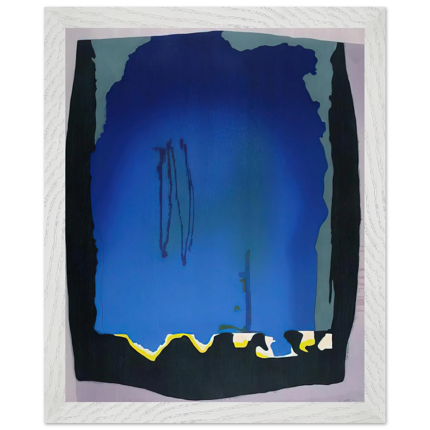 Helen Frankenthaler - Freefall - 1992 Wall art - 40x50 cm / 16x20 inches - Premium Wooden Framed Poster With Fine Art Paper-canvas - Wood frame