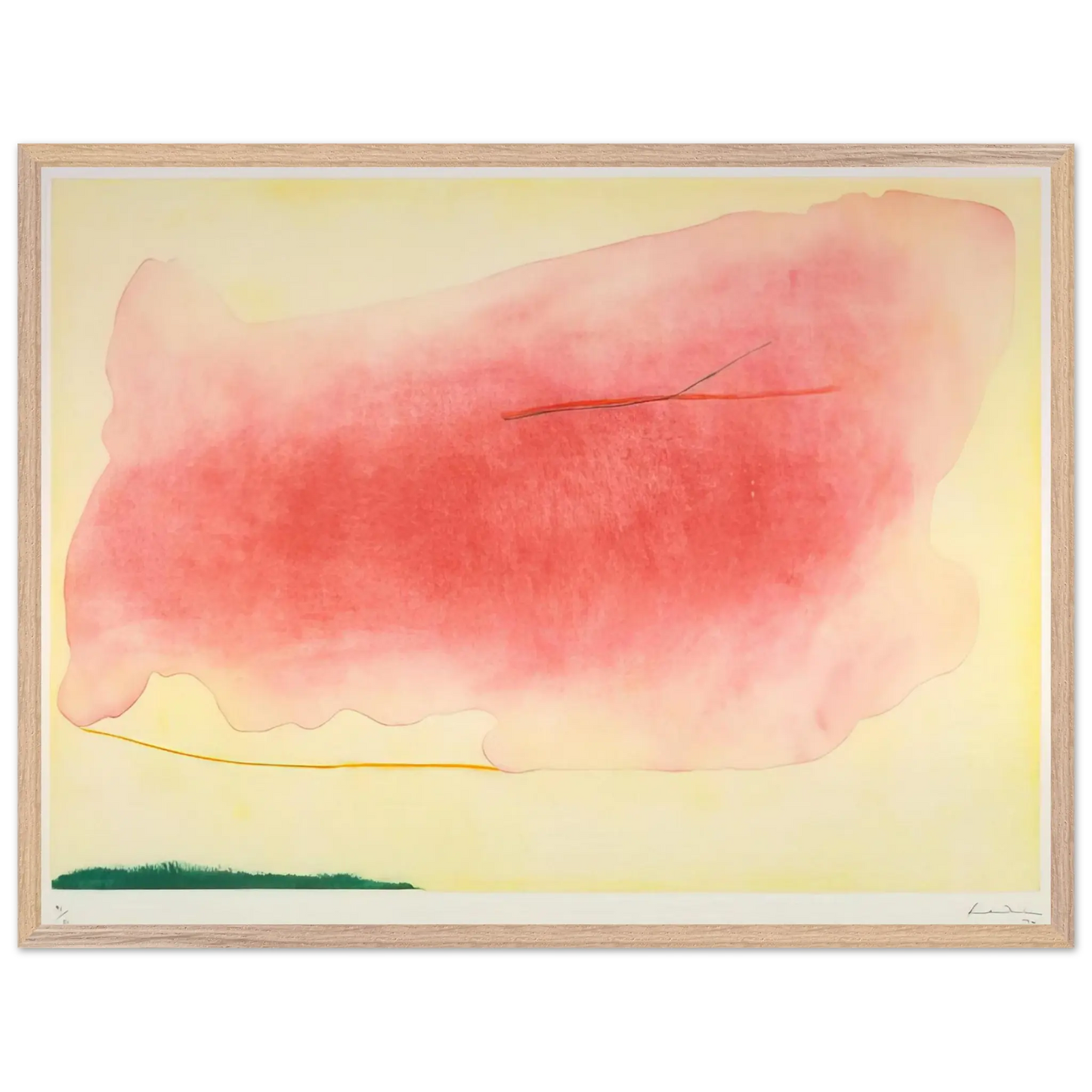 Helen Frankenthaler - Nepenthe - 1972 Wall art - 45x60 cm / 18x24 Inches - Premium Wooden Framed Poster With Fine Art Paper - Black frame