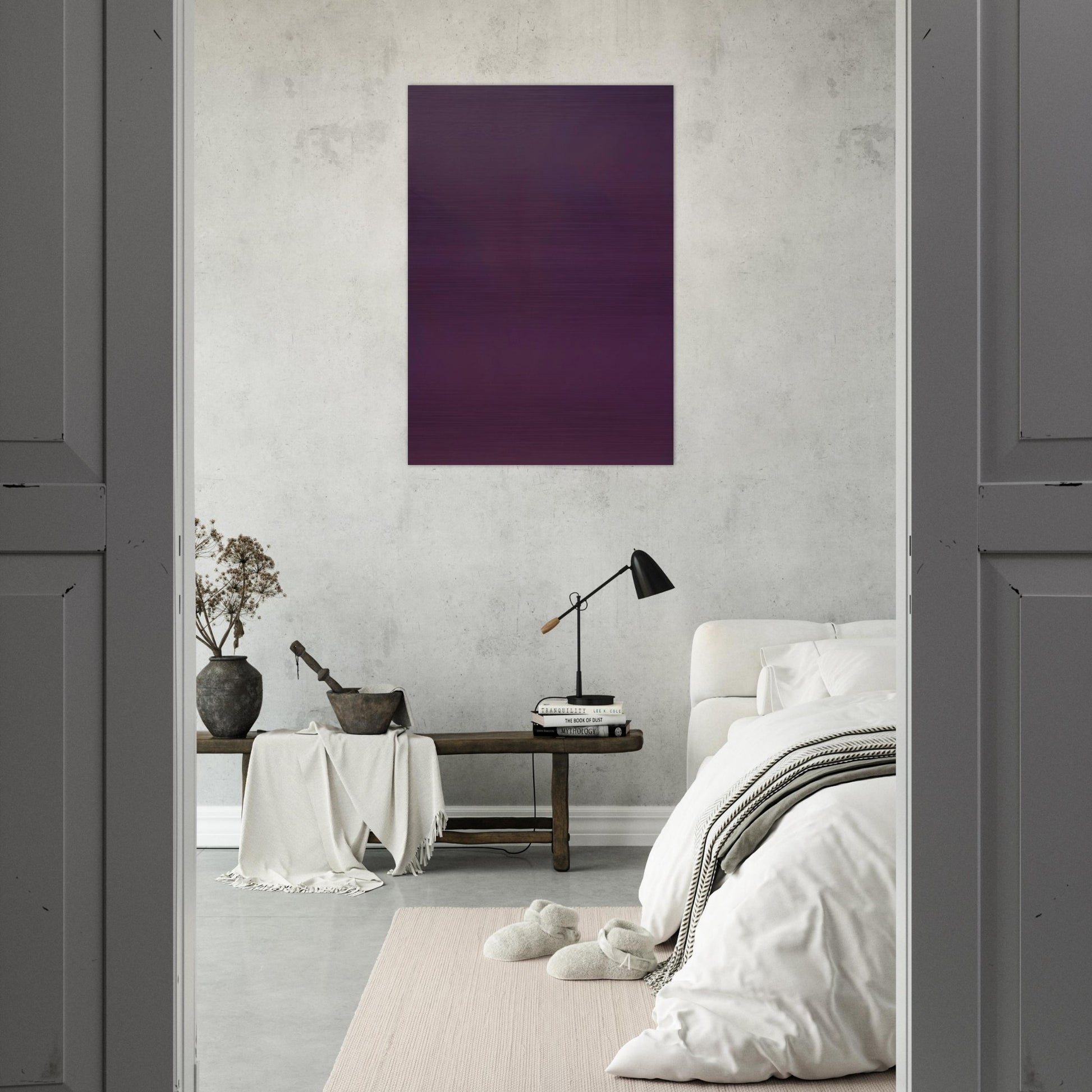Microchromie 70, ZL violet d'Egypte - Fernand Leduc Brushed Aluminum Print - 70x100 cm / 28x40 inches | Fernand Leduc Aluminum Print | Fernand Leduc Prints